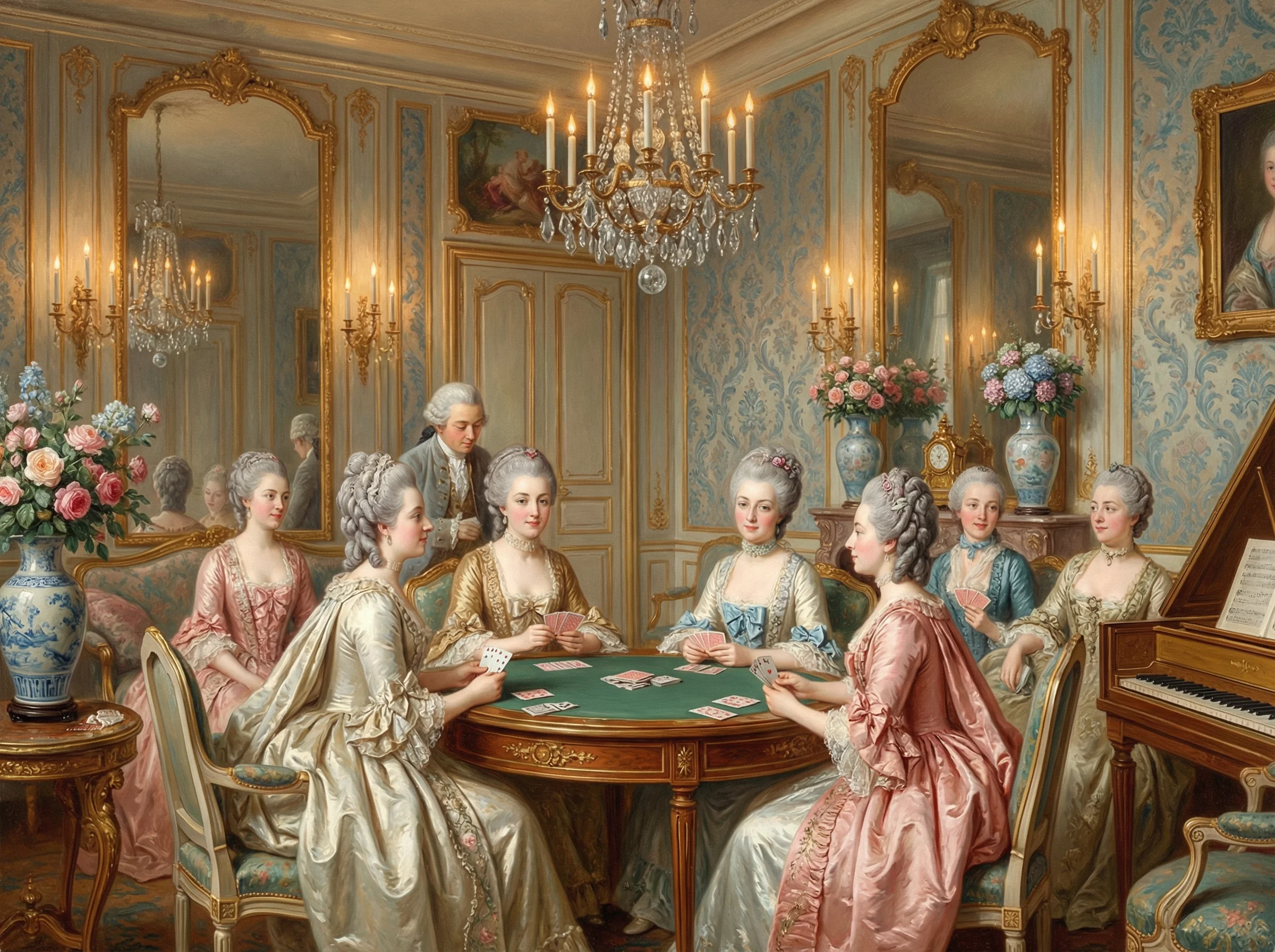 巅峰国际推荐的百家乐平台 - 蓬帕杜夫人沙龙贵妇百家乐古典油画