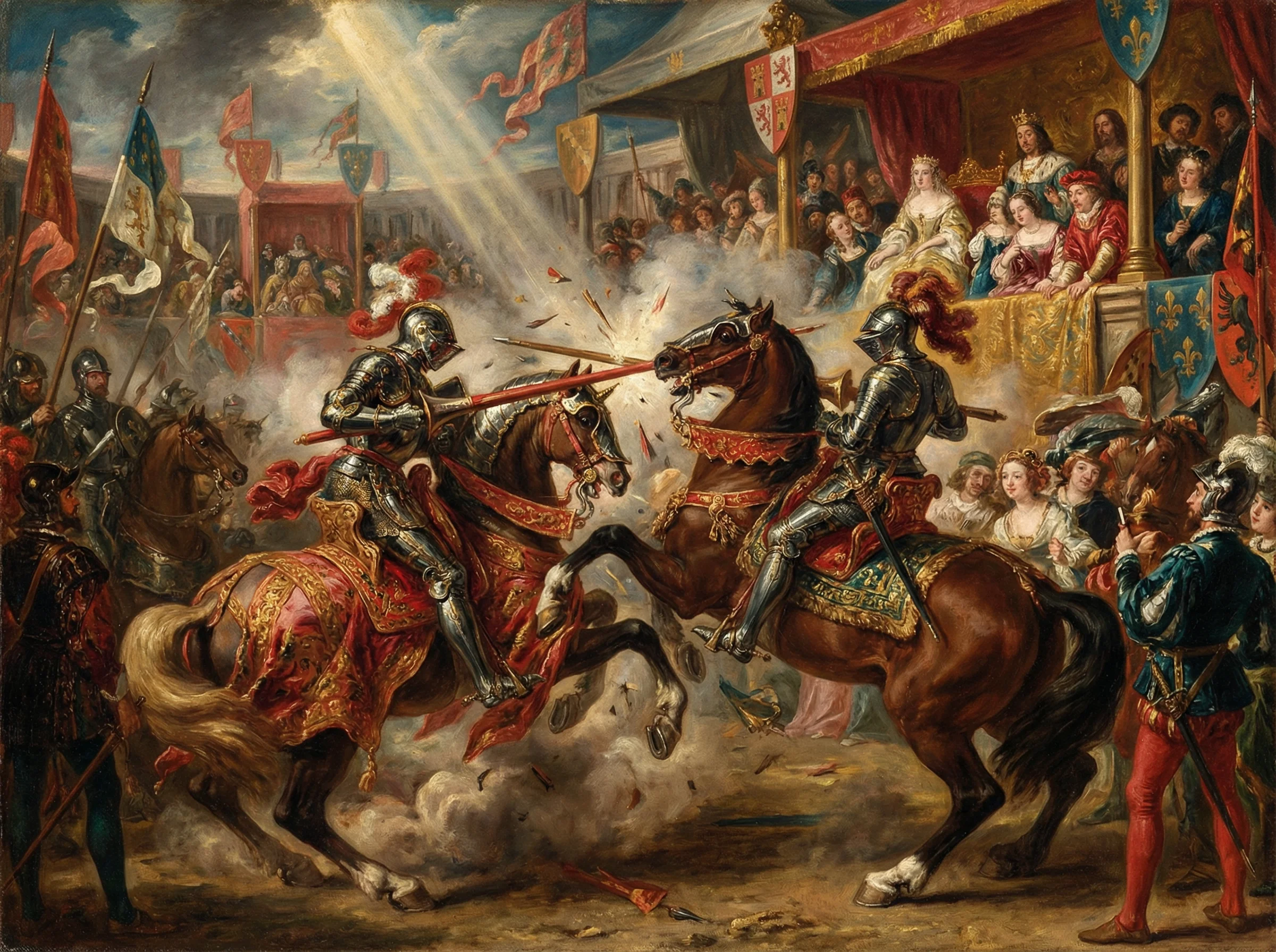 巅峰国际电竞投注评测 - 骑士锦标赛激烈对决古典油画